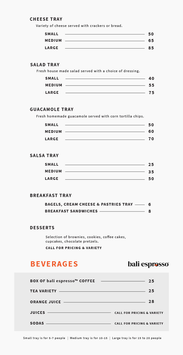 Waterfront Gourmet catering spread